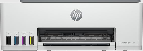 HP Smart Tank Imprimante Tout-en-un 580, Home and home office, Print, copy, scan, Wireless High-volume printer tank