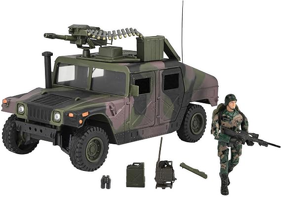 WORLD PEACEKEEPERS from Peterkin | 26cm Humvee Assault Vehicle with Military Figures and Accessories | 1:18 Scale | Action Figures & Accessories | Ages 3+