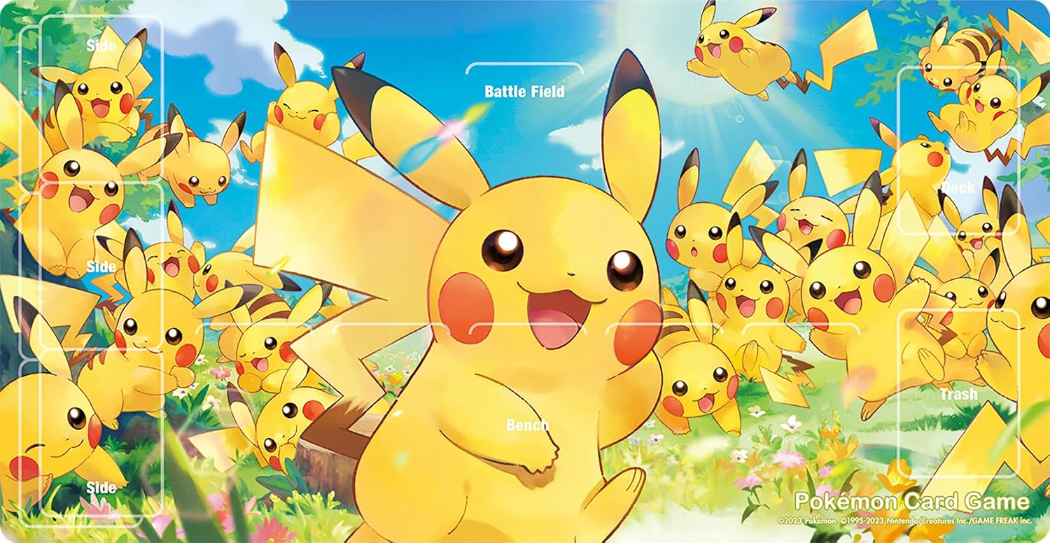 Pokemon Card Game Rubber Play Mat Pikachu Large Collection