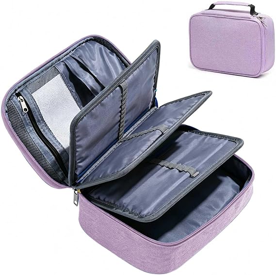 Large Pencil Case,72 Slots Multi-Functional Large Capacity Pens Case(Purple)
