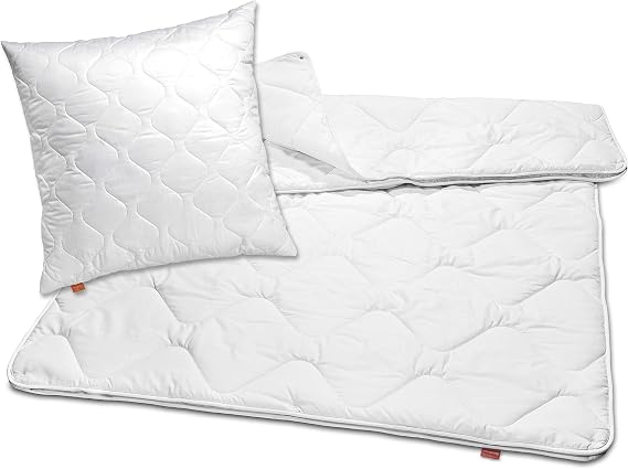 sleepling 4 Seasons Duvet 135 x 200 cm Set with Pillow 80 x 80 cm Bedding