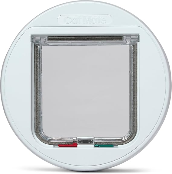 Cat Mate Glass Fitting Cat Flap for Small to Average-Sized Cats, White