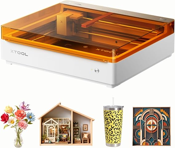 xTool M2 Laser Engraver 10W with Dual Integrated Camera, Closed Laser Engraving Machine Class 1 per Acrylic, Wood, Leather and Plywood, DIY Craft Machine for Beginners