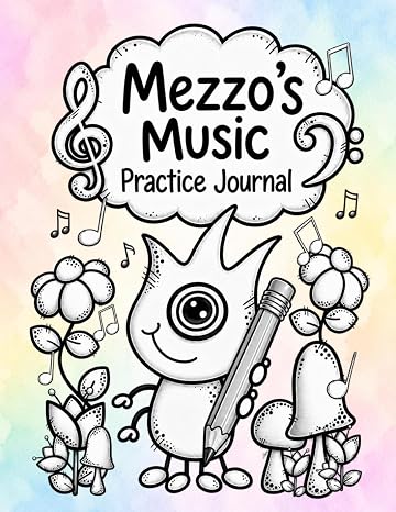 Mezzo's Music Practice Journal: A Year Long Practice Companion For Music Students