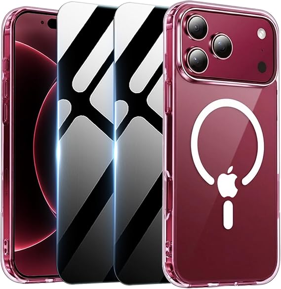 iPhone 18 Pro Max用 クリアケース プライバシースクリーンプロテクター2枚付き