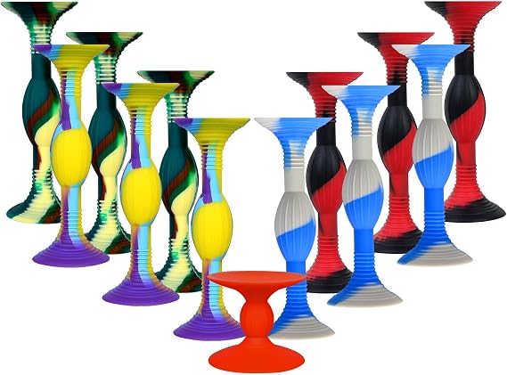 HugOutdoor 4.3 "Large Size 12Pcs 4 Colour Suction Cup Dart Silicone Sucker Soft Darts Kids Sticky Toys Indoor Outdoor Sports Throwing Games