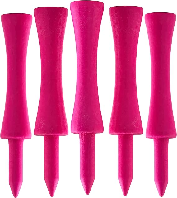 TH Golf x100 Pcs Bamboo Pink Castle Golf Tees 59mm Biodegradable Eco Friendly Sustainable