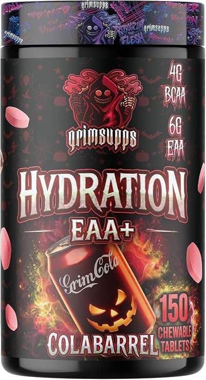 Grimsupps Hydration EAA+ Çiğnenebilir 150 Tablet Kola Aromalı, EAA Amino Asit ve Elektrolit Takviyesi