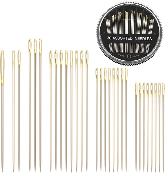Hand Sewing Needles Assorted Sizes with Storage Case for Embroidery,Mending