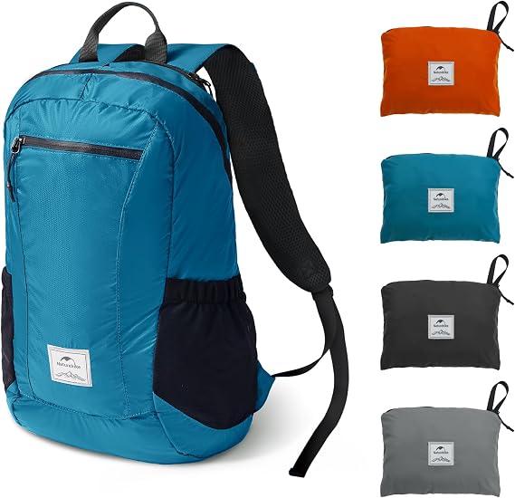 Naturehike Ultralight Foldable Backpack 18L/25L Trekking Backpack Men Women Hiking Backpack Waterproof Daypack Small Daypack for Camping Cycling Sports Hiking (Blue 25L)