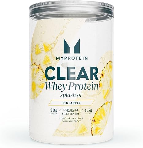 Myprotein Clear Whey Splash Protein Powder - Pineapple 20g Protein Per Serving Hydrolyzed Whey Protein Isolate Low Calorie & Sugar Free Refreshing Protein Juice - 15 Servings 390g