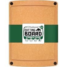 Freshware Cutting Board For Kitchen Dishwasher Safe, Wood Fiber Cutting Board, Eco-Friendly, Non-Slip, Juice Grooves, Non-Porous, Bpa Free, Small Cutting Board Medium (14.6.7 by 11 Inch)