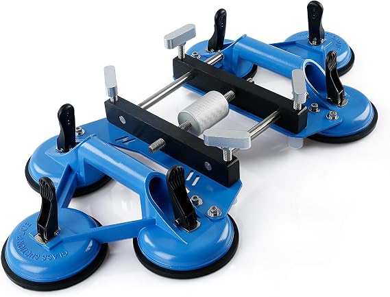 LOZLIN Adjustable Suction Cup Alignment Jig, Seamless Splicing & Leveling Tool for Granite Marble Tile Stone Countertops, Professional Installation Kit