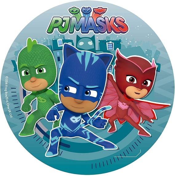 dekora - PJ Masks Edible Wafer Cake Topper for Kids' Birthday Cakes - 20 cm