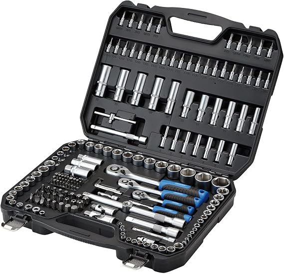 Draper 24231 HI-TORQ® Metric Socket and Bit Set, 1/4", 3/8" and 1/2" Sq. Dr. (188 Piece)