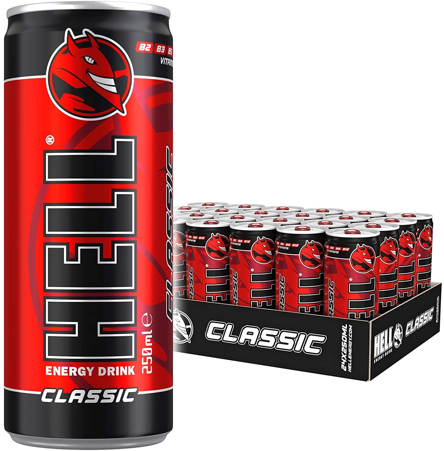 HELL Energy Drink 250 ml Classic Pack of 12