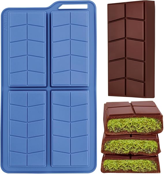 1Pcs Chocolate Bar Mold 0.82inch Deep,Dubai Silicone Chocolate Molds(Z2)