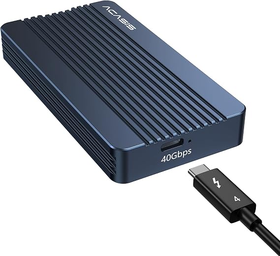 ACASIS 40Gbps M.2 NVMe SSD Muhafazası, 2230 2242 2260 2280 M&B+M-Key Boyutlarını Destekleyen Nvme Muhafazası, USB4 ile Uyumlu M.2 Muhafazası, 2700MB/s'ye Kadar Type-C Alüminyum SSD Kılıfı