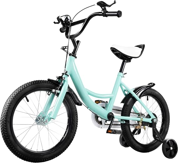 16 Inch Children's Bicycle, Kids Bike for 5-8 Years Old Boys Girls, Beginner Bike with Mudguards und Stabilisers, for Grasslands, Mountain Roads und Muddy Roads