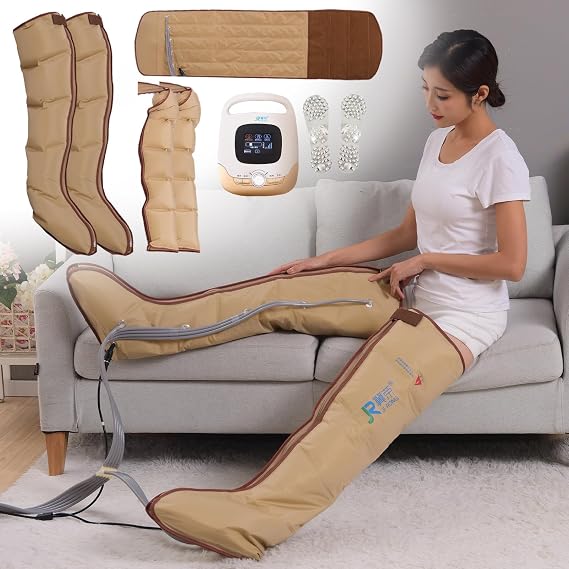 Lipedema Legs Treatment Massager, Electric Leg Air Compression Massager With Heating Function, Leg Compressions Massager with Five Massage Modes, for Relax Muscle (2 Legs + 2 Arms + 1 Waist)