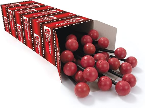 Percussion Plus PP383 Chime Bar Beaters - Pack of 25 Beaters, Red