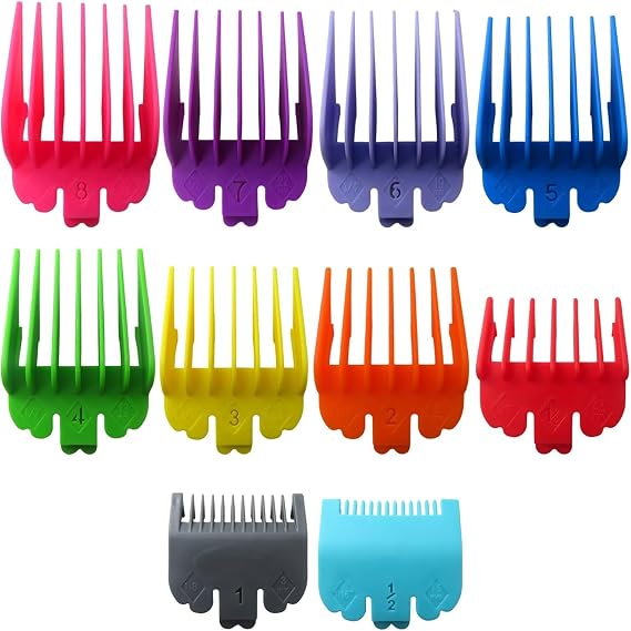 10 Pack Clipper Guards Set Replacement Fits for Glaker 6026-1/16" to 1", Colorful by GruDawu Update