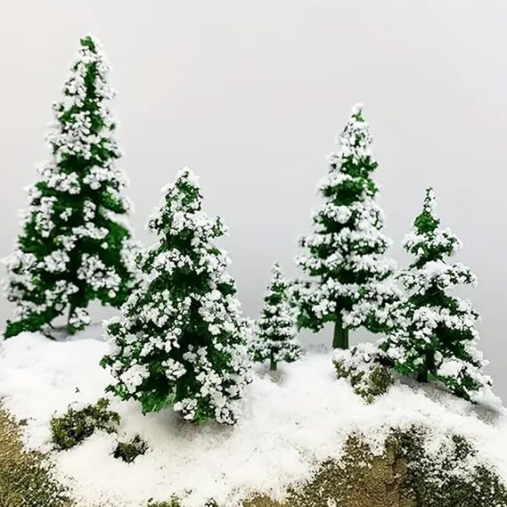 22 Pcs Mixed Model Trees Mini Christmas Trees