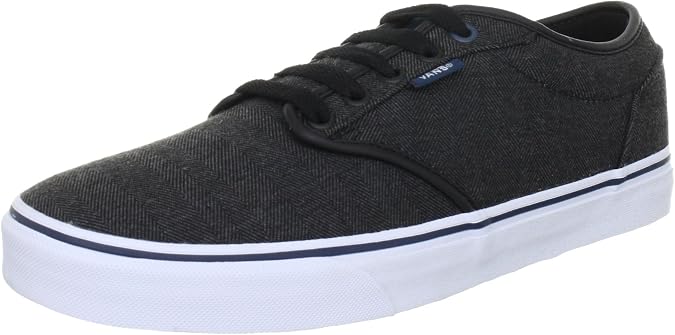 Vans Men's Atwood Low-Top Sneakers, Schwarz Textile Black Orion, 9 UK
