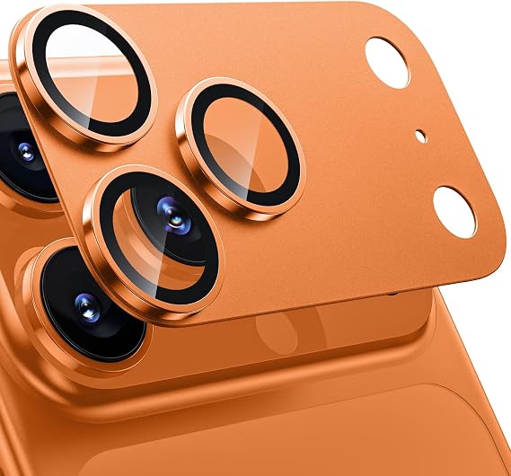 WSKEN Mat Kamera Koruması 17 Pro Max için - Tam Kapak Metal Plaka 9H Sertlik Çizilmeye Dayanıklı Kabarcıksız, Şeffaf Kamera Panzer Koruma Cam Ekran Koruyucu Folyo, Cep Telefonu Kılıfı, Parmak İzi