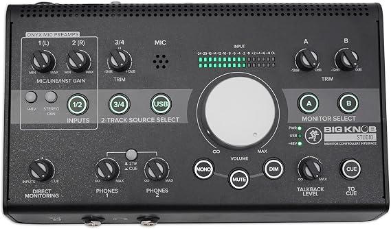 MACKIE Level Control & Sound Source/Monitor Speaker Controller + USB Interface Big Knob Studio