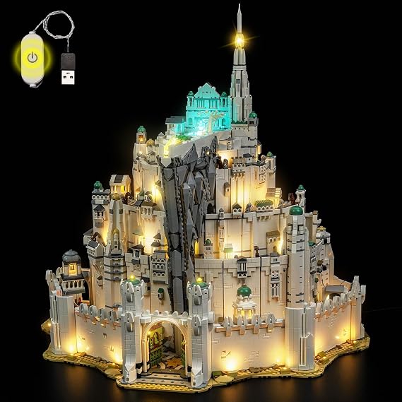 LocoLee LED Light Set Compatible with LEGO Minas Tirith, Decoration Lighting Kit Compatible with LEGO 11377 Minas Tirith Building Blocks, Only Lights Set, No Model (11377-Standard Version)