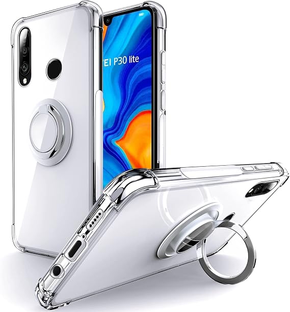 Silverback Case for Huawei P30 Lite with 360° Ring Transparent
