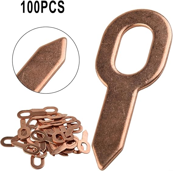 KiraKira 100 Copper-Plated Dent Pulling Rings for Spot Welding Washer Car Body Panel Straight Pull Repair Tools Compatible with Stud Welders