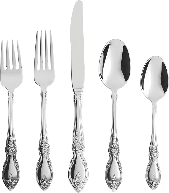 Oneida Louisiana 20 Piece Fine Flatware Set, Service for 4, 18/8 Stainless Steel