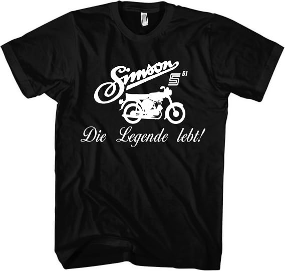 Simson Die Legende T-Shirt Nostalgie Shirt für IFA Liebhaber - DDR Moped Kultshirt mit S51 Motiv – Ostkult Design für Schwalbe Fans