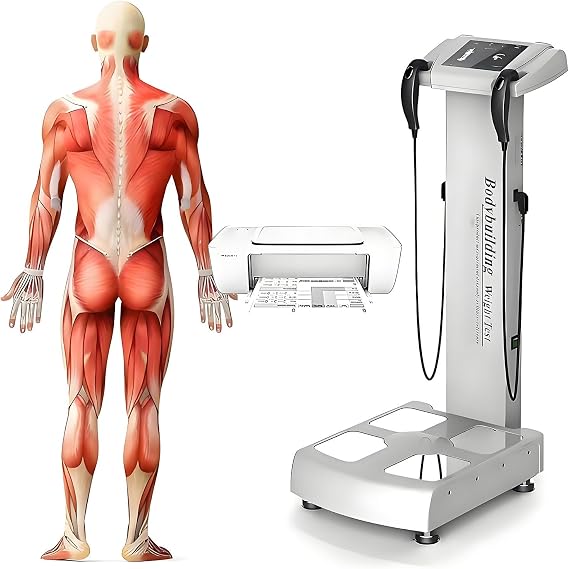 Smart Scale for Body Weight and Fat with 8 Electrode, Full Body Composition Scale, Digital Weight Scale 20 Composition Analyzer for BMI Muscle Mass