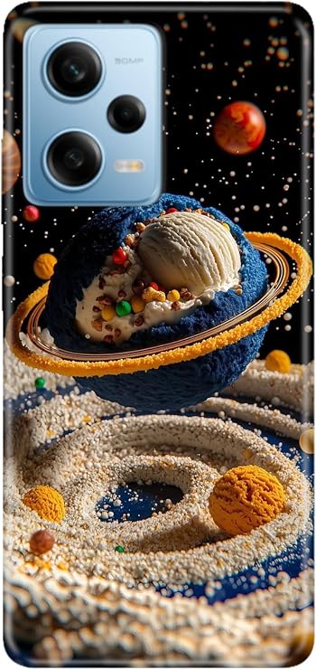 Xiaomi Redmi Note 12 Pro 5G ile Uyumlu Kılıf, Yapay Boşluk Temalı Desenli, Darbe Emici Silikon