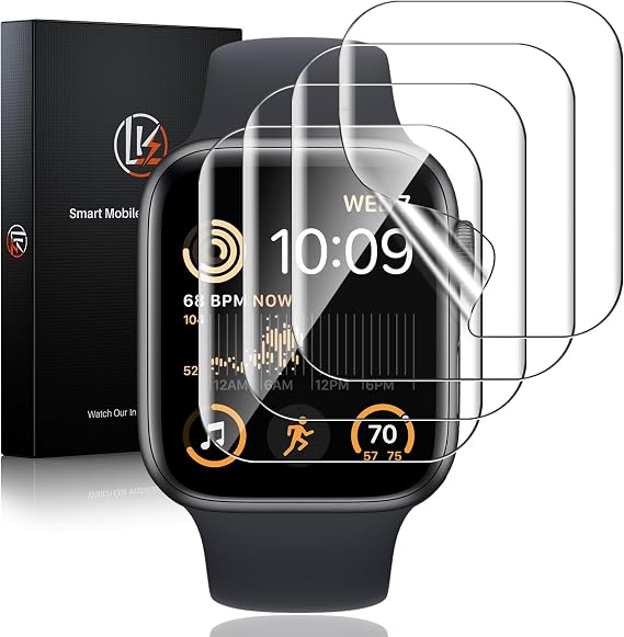 LK 4 Pack Screen Protector for Apple Watch Series 9 8 7 45mm/44mm