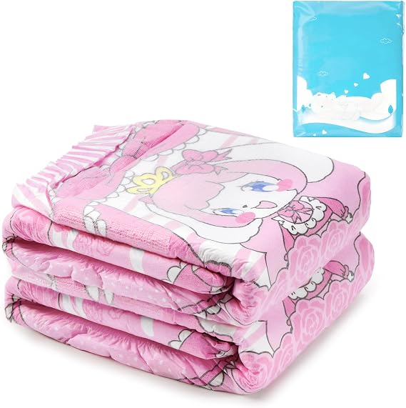 LittleForBig 5500-5800 ml Adult Printed Diaper 2 Pieces - Little Beauty (XL)