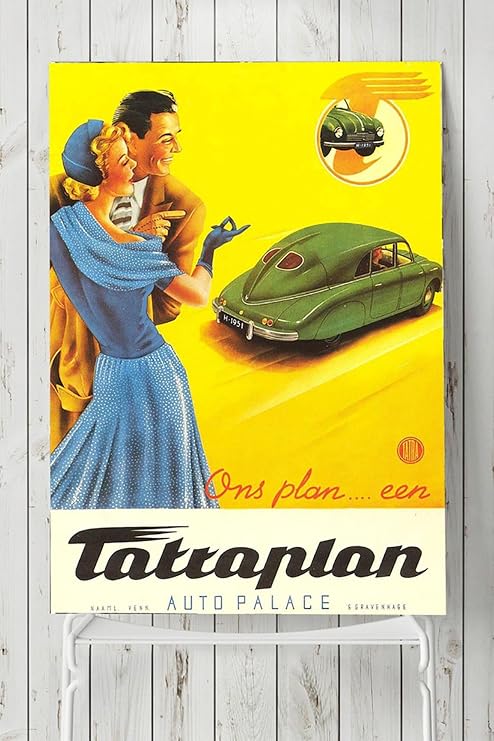 Postermanya (pster9340) Vintage Araba Posteri(60x90cm)