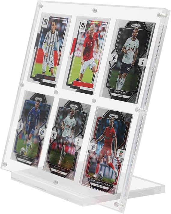 Trading Card Display Case 6 Slot Vertical Acrylic Frame for PSA Graded