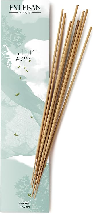 Esteban - Incense Sticks - Incense Sticks - Pack of 20, Natural Ingredients, Low Smoke, Room Fragrance for Relaxation & Meditation - Handmade with Natural Ingredients - Pure Linen