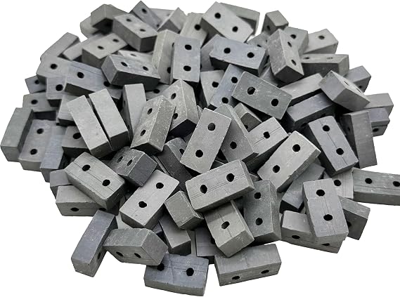 Cayway Pack of 120 Mini Simulation Bricks 1:12 Mini Scale Bricks Miniature Bricks Bricks for DIY Dollhouse Diorama Fairy Garden Decoration (2 Holes Grey)
