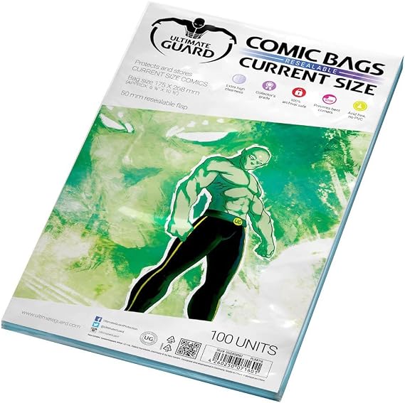 Comic Bags Resealable (Current Size Pack of 100)