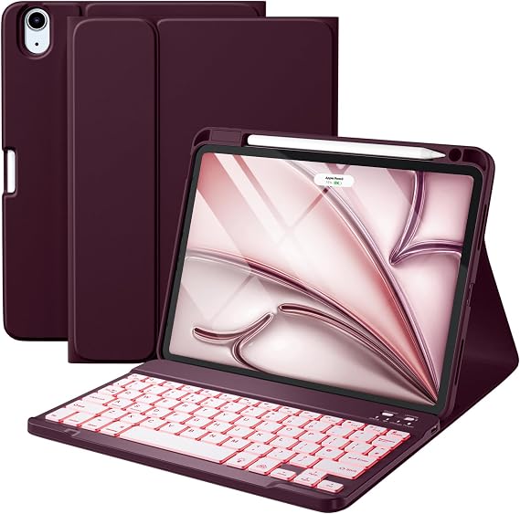 Vobafe Case with Keyboard for iPad Air 11 inch M4 2026 /M3 2025/M2 2024