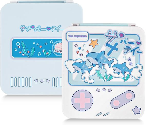GeekShare Switch Game Card Case Compatible with Switch 2 (2025), Portable Game Holder Cartridge Case for NS 2, Card Storage Shell with 12 Game Card Slots - Shark Party