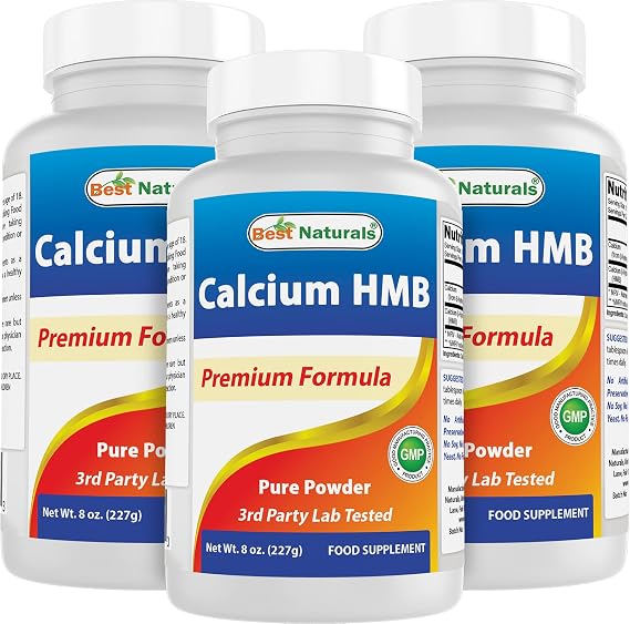 Best Naturals HMB (Beta-Hydroxy Beta-Methylbutyrate) Pure Powder 8 OZ (8 OZ (Pack of 3))