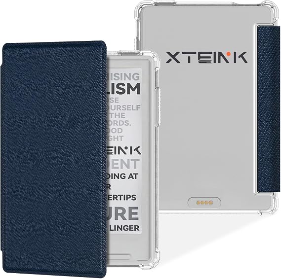 Case for Xteink X3 E-Reader,Clear Soft TPU Back Cover, Dark Blue