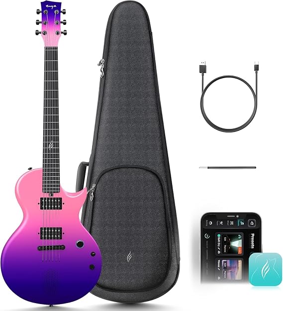 Enya Nova Go Sonic Smart Electric Guitar Carbon Fibre Purple