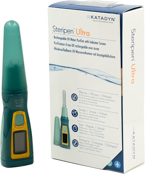Steripen Ultra Portable Uv Water Purifier-teal Blue/gold